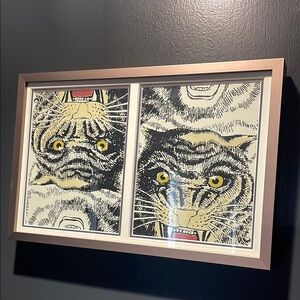 Framed Gucci Tiger wallpaper framed art